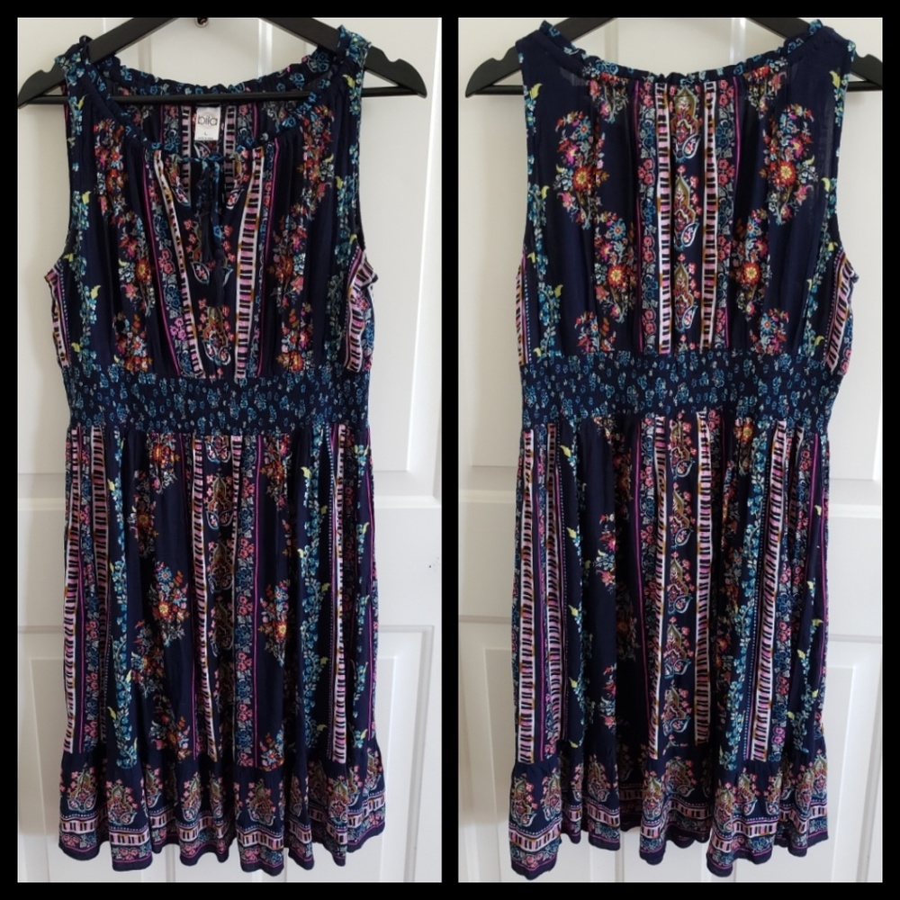 Bila Boho Dress Stretch Ruffle Tassle Festival